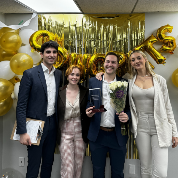 Team members participating in a company event together.