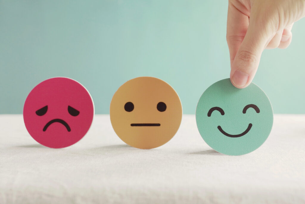 different emojis for customer reviews