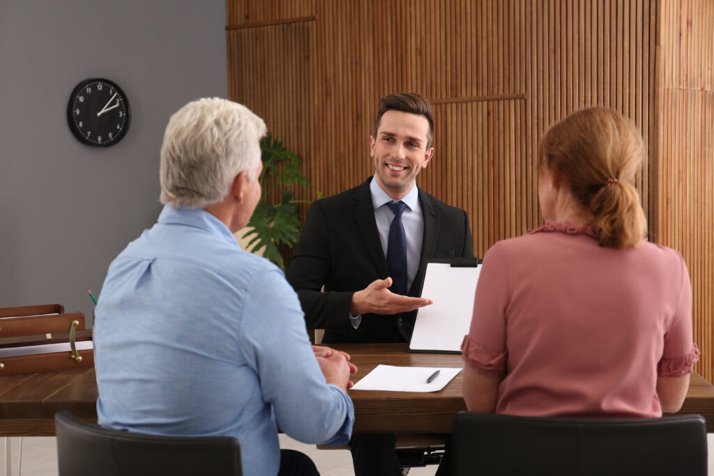 Sales representative with his long-term clients